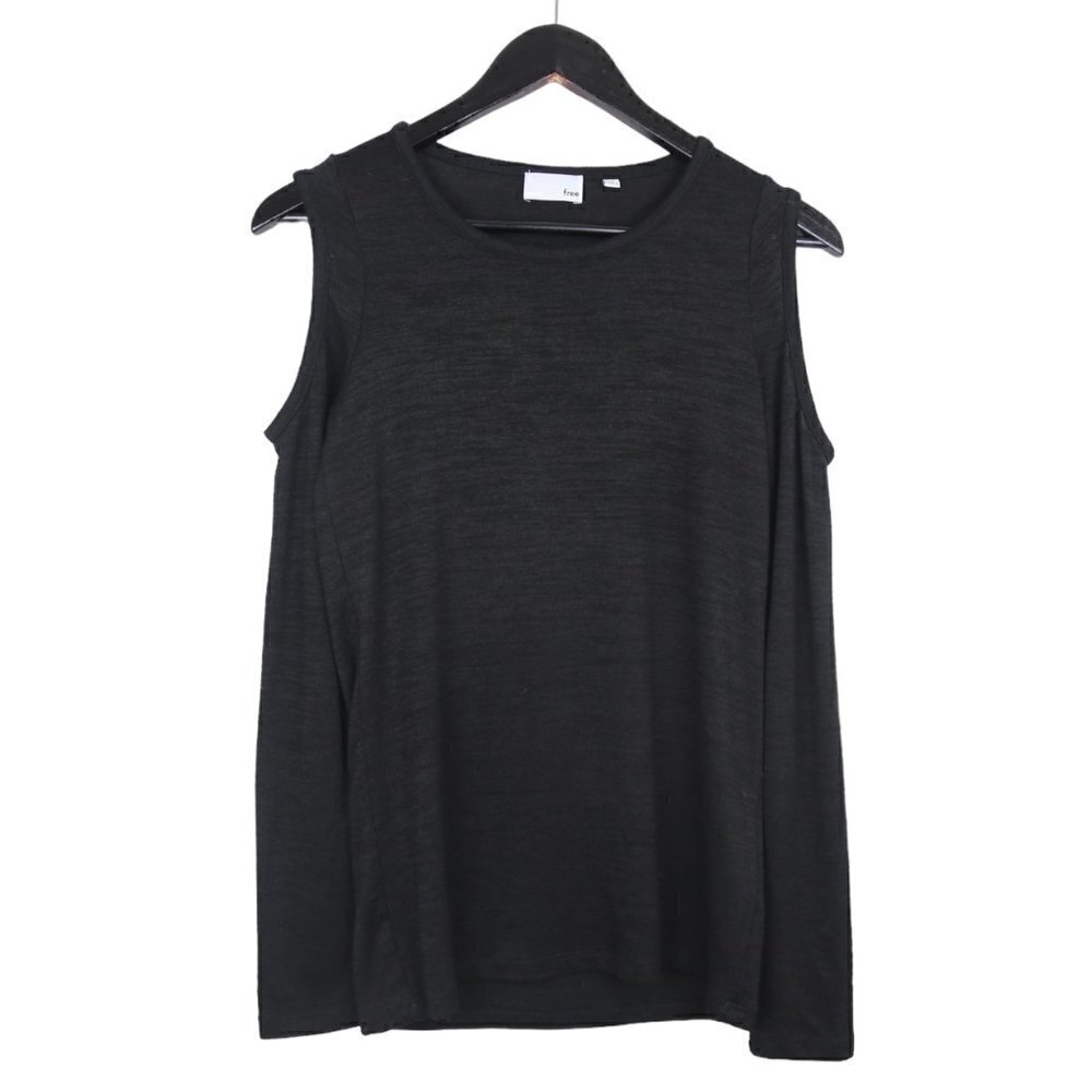 Aritzia Wilfred Free Arrington Cold Shoulder Top Black Size Medium